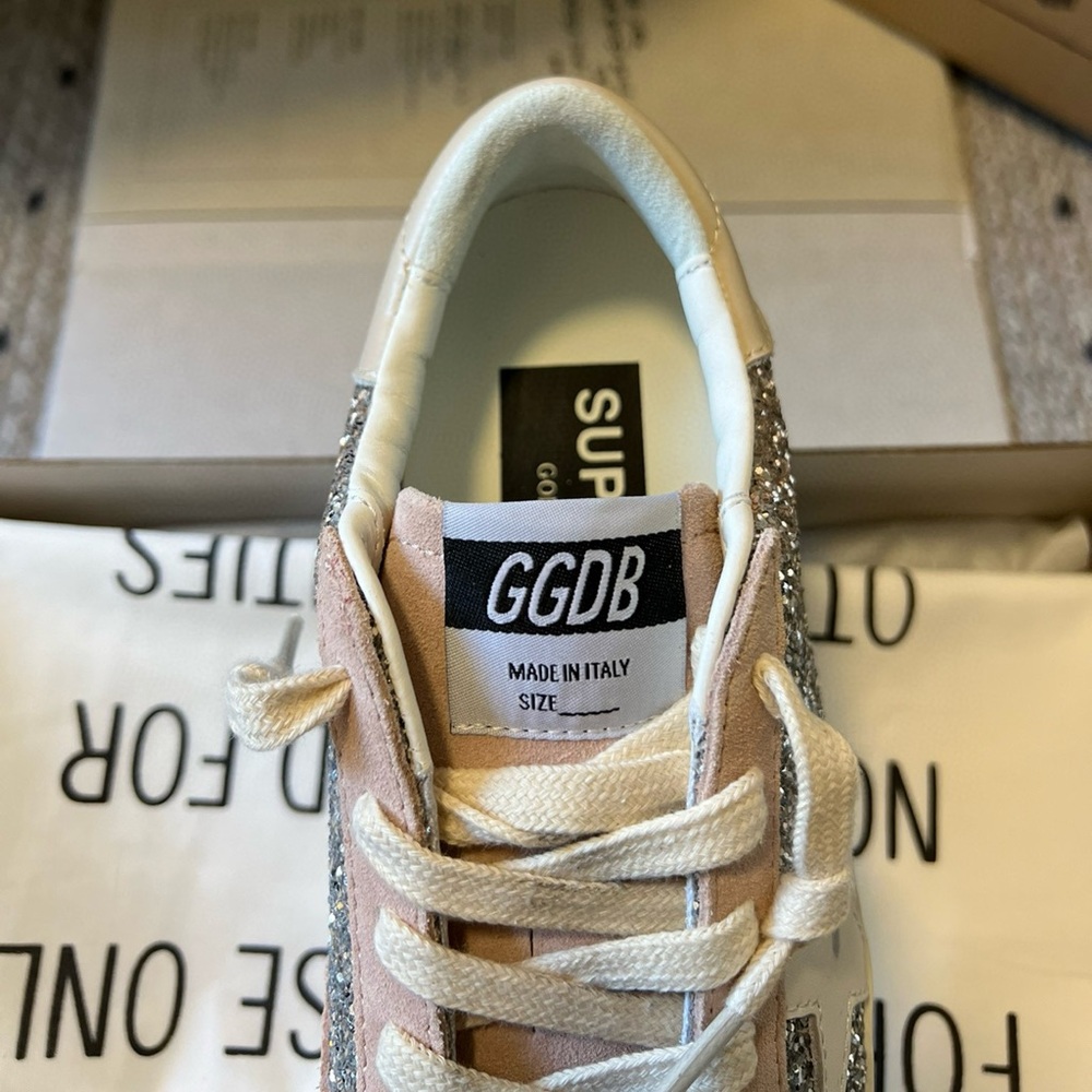 Golden Goose silver sequin flat shoes board shoes - Picture 7 of 7